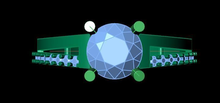 beautiful ring for daimond 3D print model_13