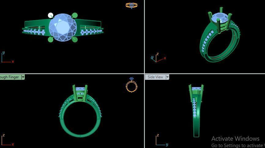 beautiful ring for daimond 3D print model_16