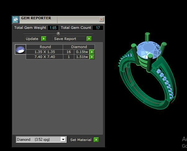beautiful ring for daimond 3D print model_20