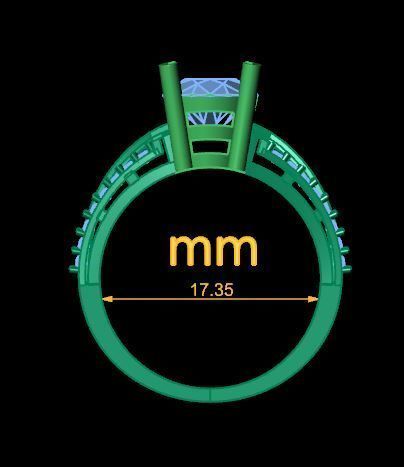 beautiful ring for daimond 3D print model_18