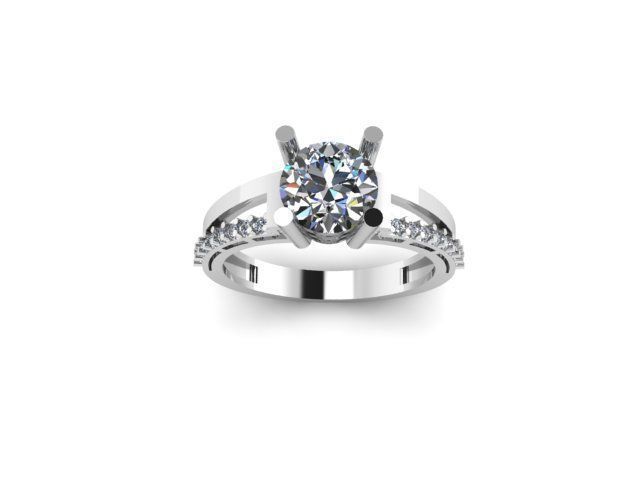 beautiful ring for daimond 3D print model_4