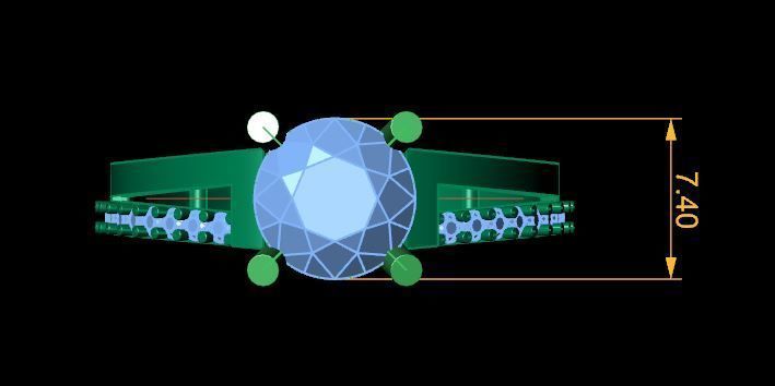 beautiful ring for daimond 3D print model_19