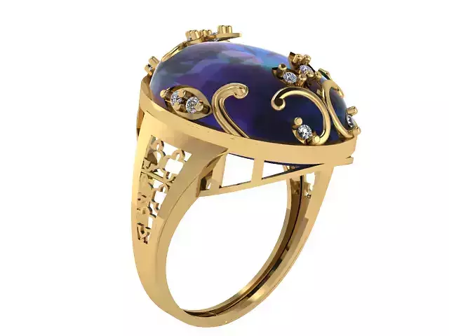 styish women ring 3d printable model