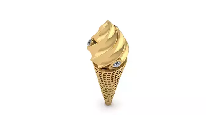 ice cream cone pendant 3d printable model