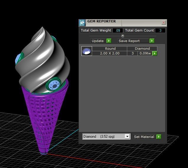 ice cream cone pendant 3d printable model 3D print model_5