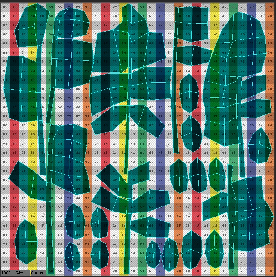 Acacia Leaves Leaf Autumn Fall Low-poly 3D model_9