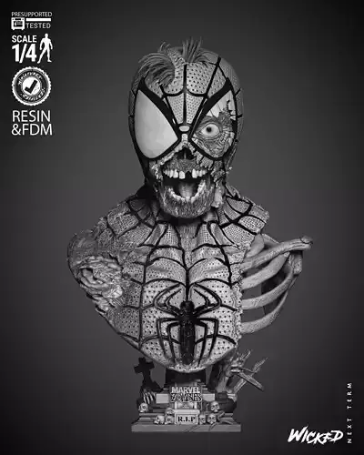Wicked Marvel Spiderman Portrait Bust