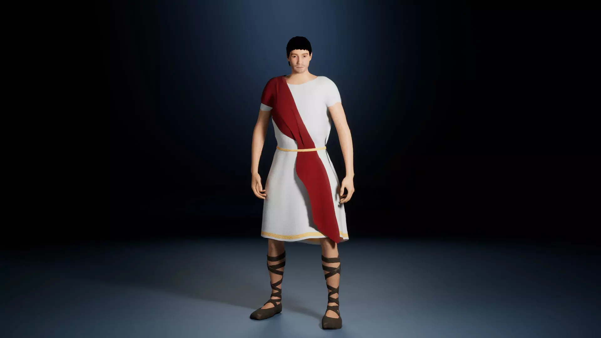 Ancient Greece Hero Nikolaos Low-poly 3D model_0