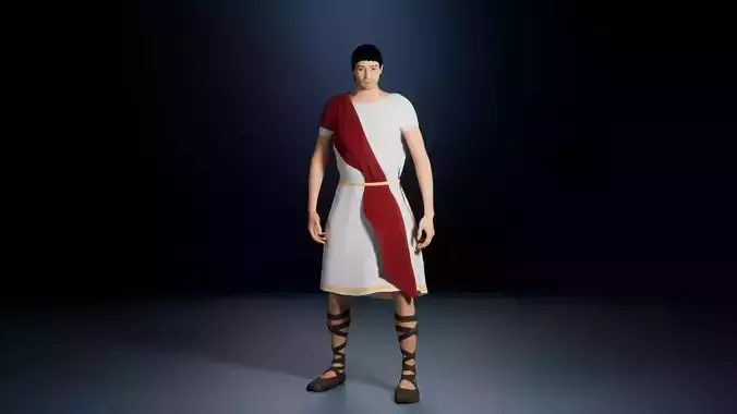 Ancient Greece Hero Nikolaos Low-poly 3D model