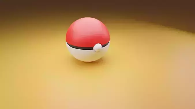 Pokeball blend fbx stl glb obj  Interior 3D model POKEMON