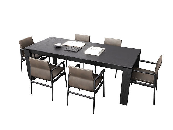 Dining table set 3D model