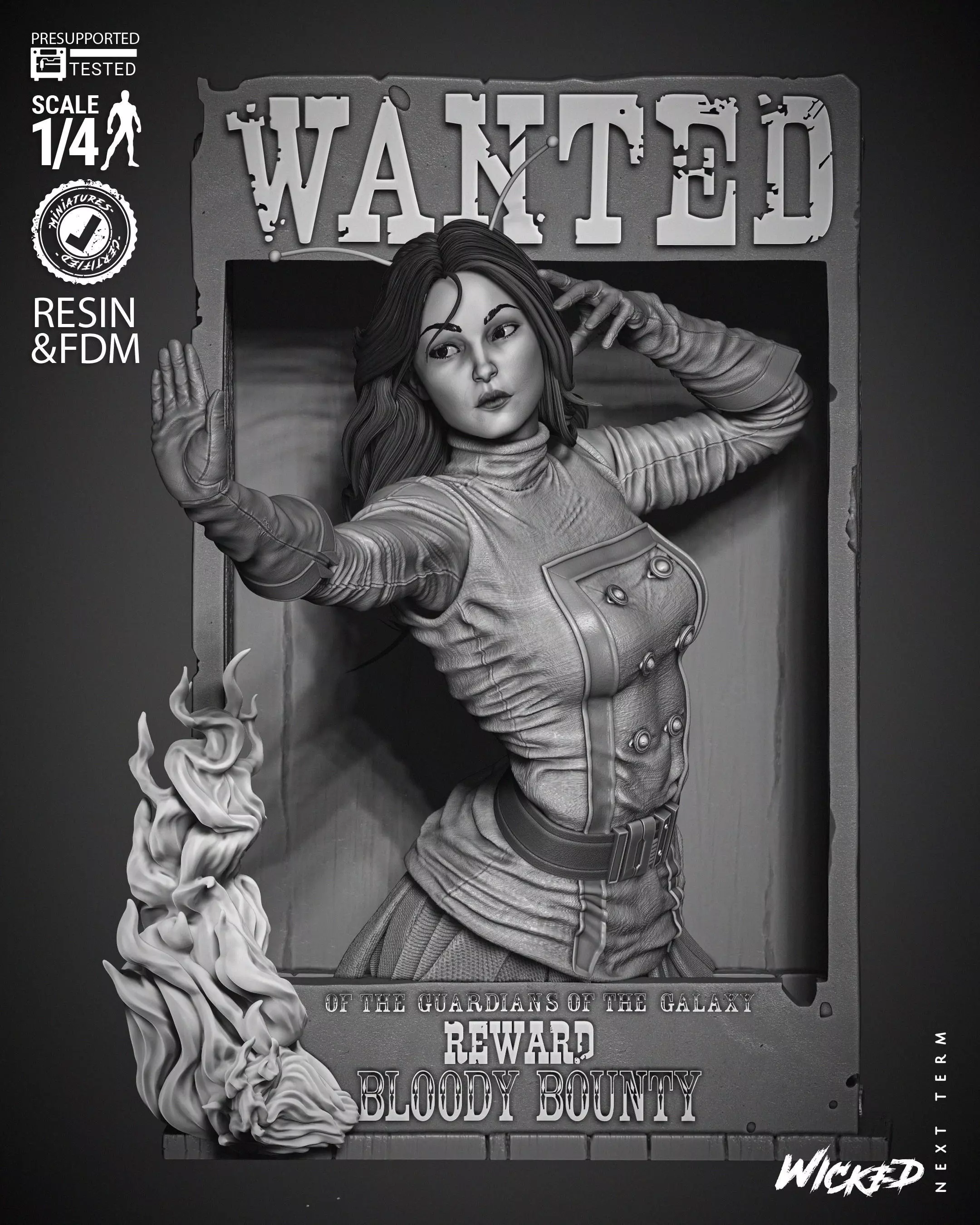 Wicked Marvel Mantis Poster Bust 3D print model