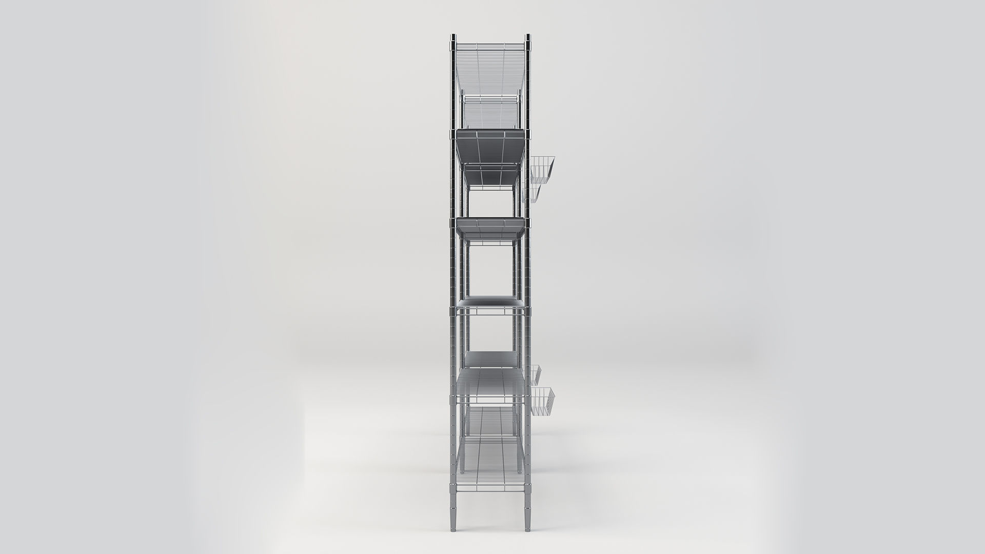 IKEA OMAR shelving storage steel rack unit Low-poly 3D model_3