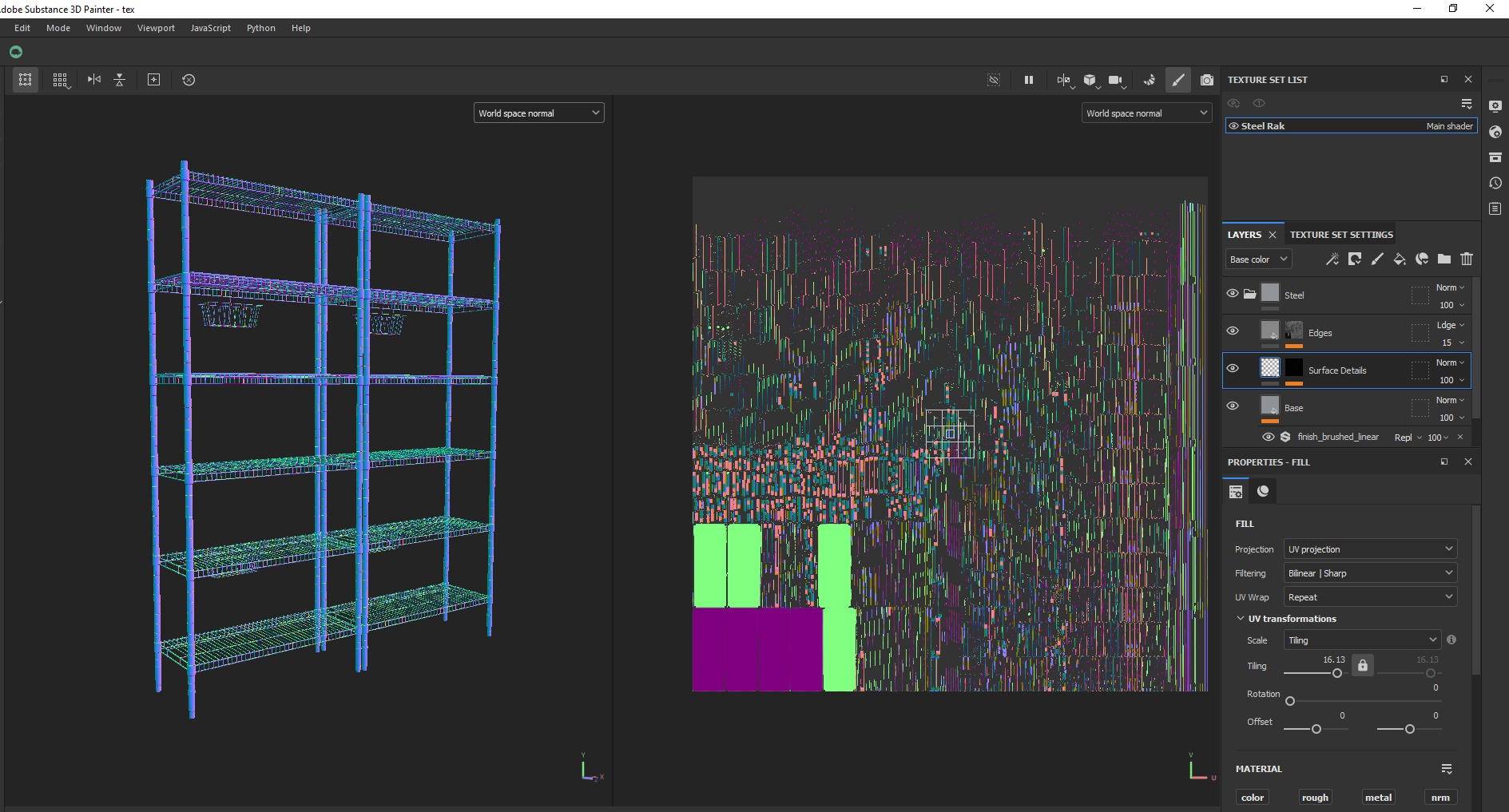 IKEA OMAR shelving storage steel rack unit Low-poly 3D model_13