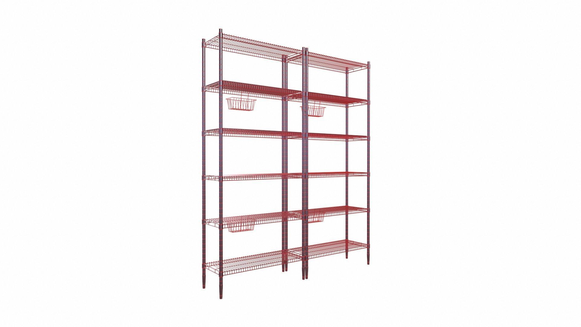 IKEA OMAR shelving storage steel rack unit Low-poly 3D model_6