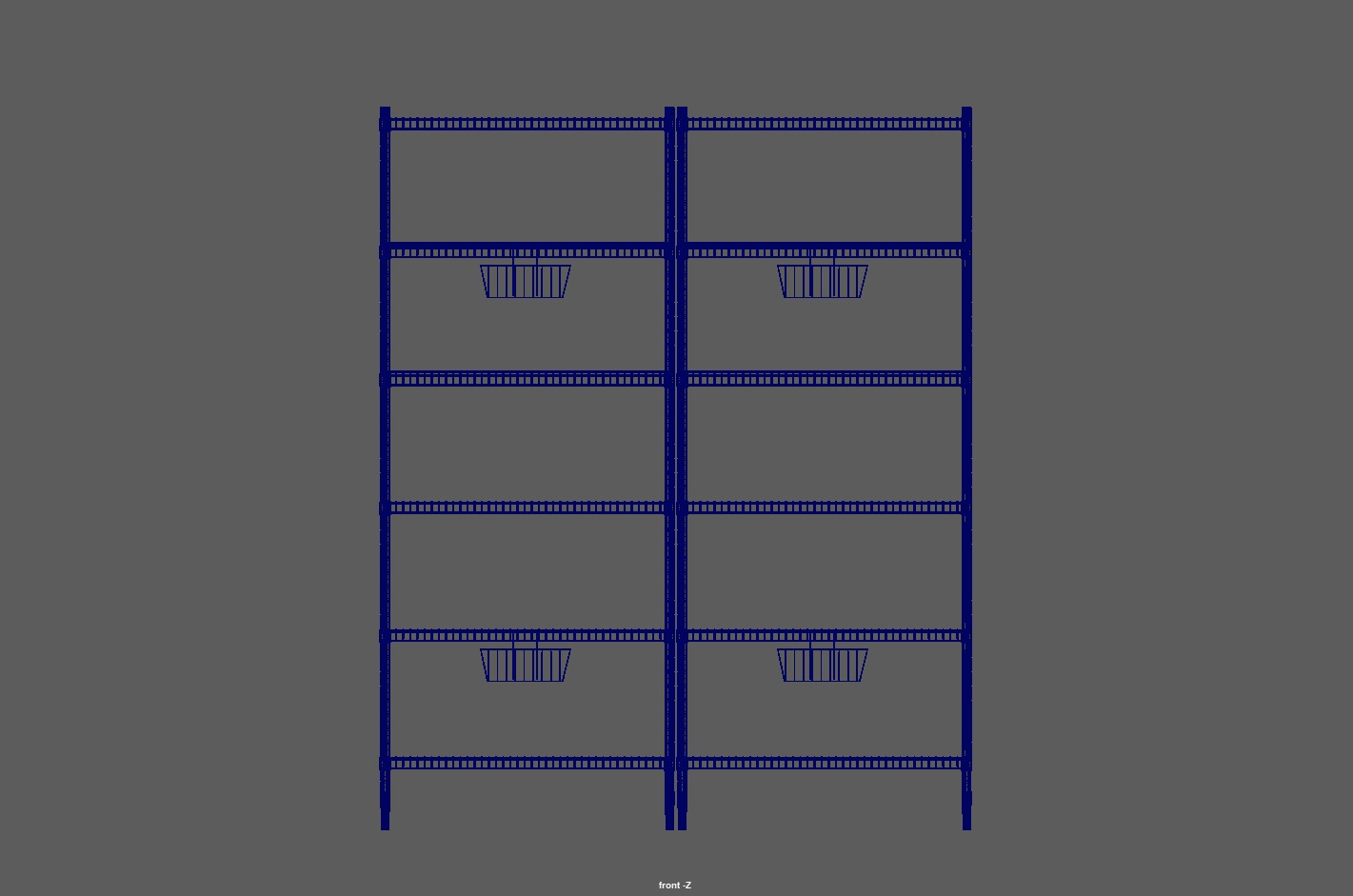 IKEA OMAR shelving storage steel rack unit Low-poly 3D model_9