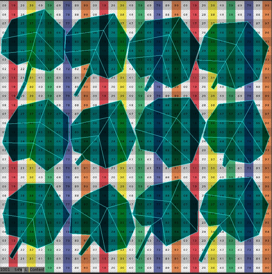 Fall Autumn Grape Leaves Leaf Low-poly 3D model_12