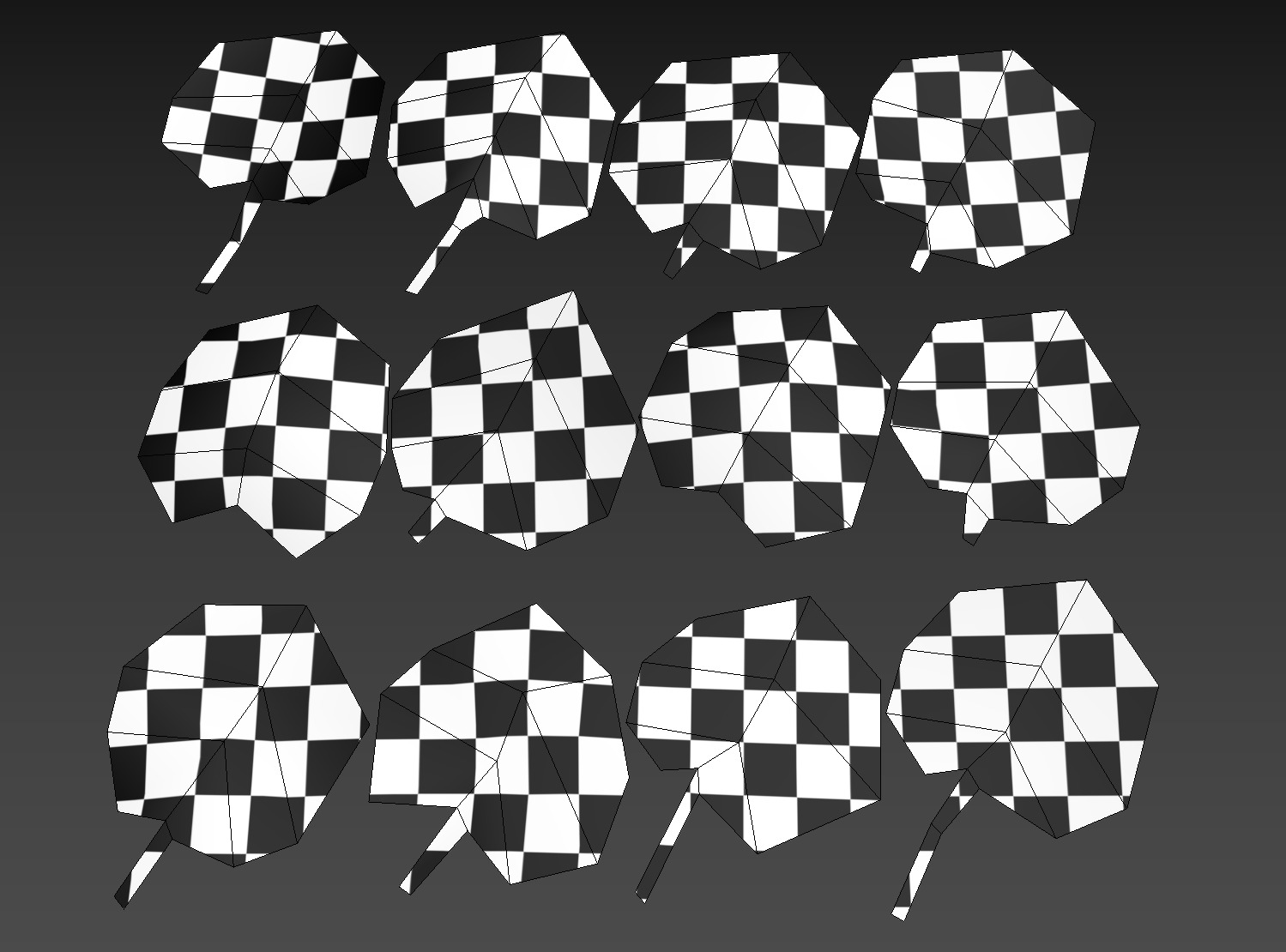 Fall Autumn Grape Leaves Leaf Low-poly 3D model_10