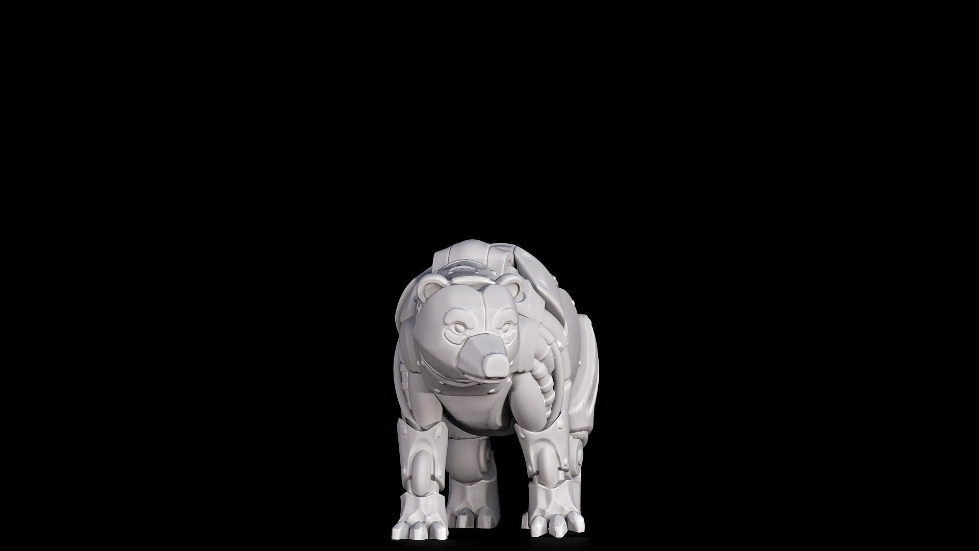 bear mechanimal  3D print model_1