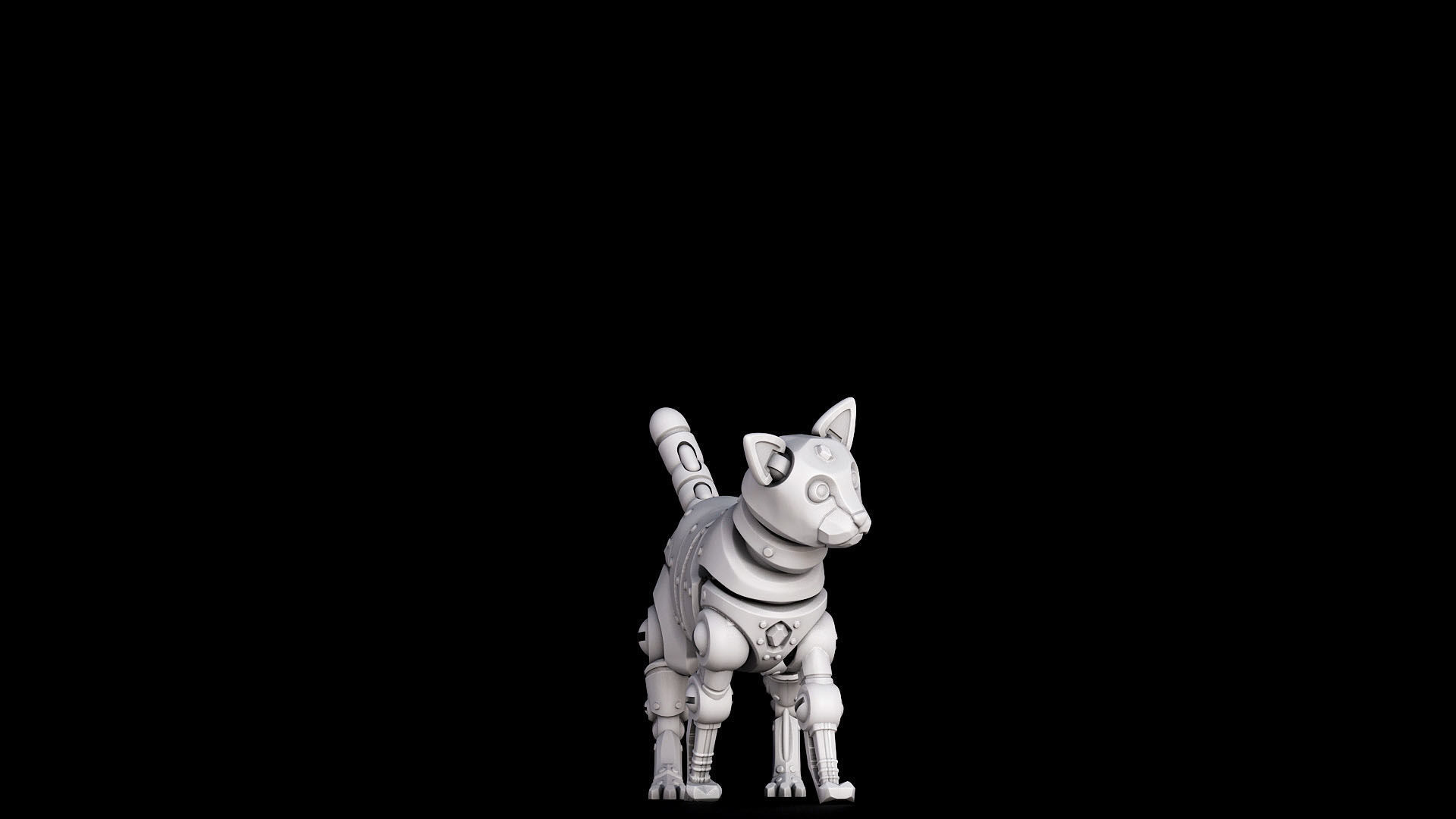 cat mechanimal 3D print model_1