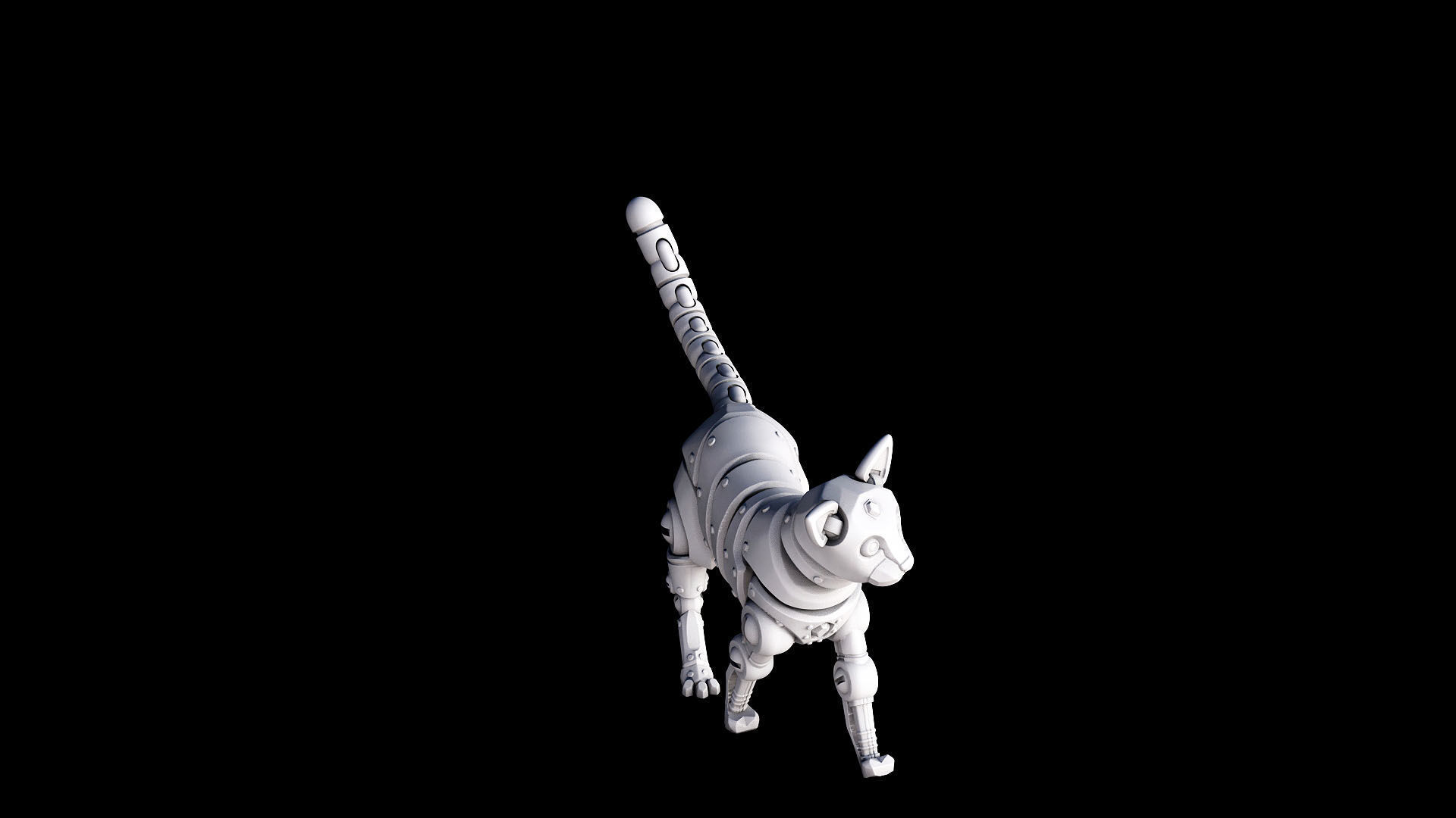 cat mechanimal 3D print model_2
