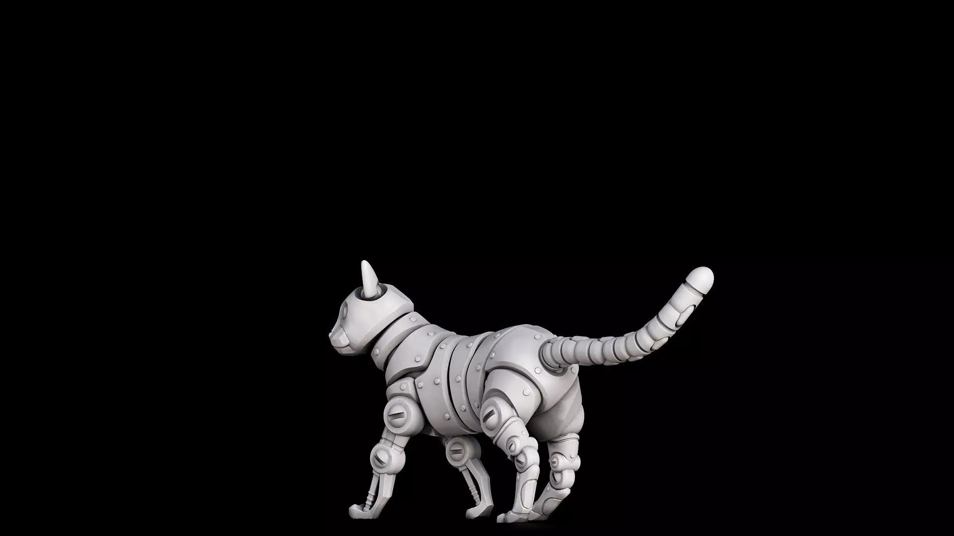 cat mechanimal 3D print model_0