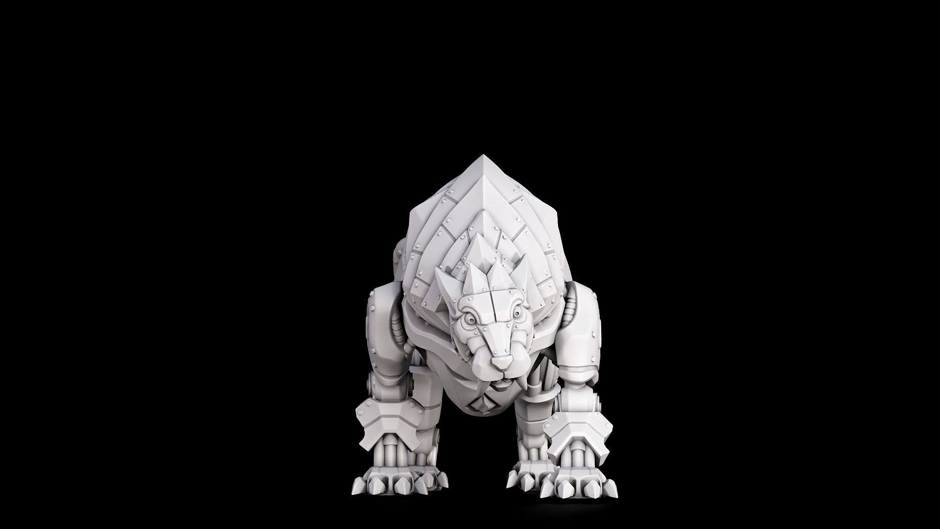 sabertooth mechanimal 3D print model_1
