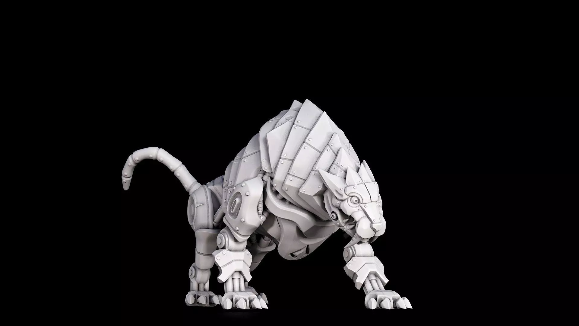 sabertooth mechanimal 3D print model_0