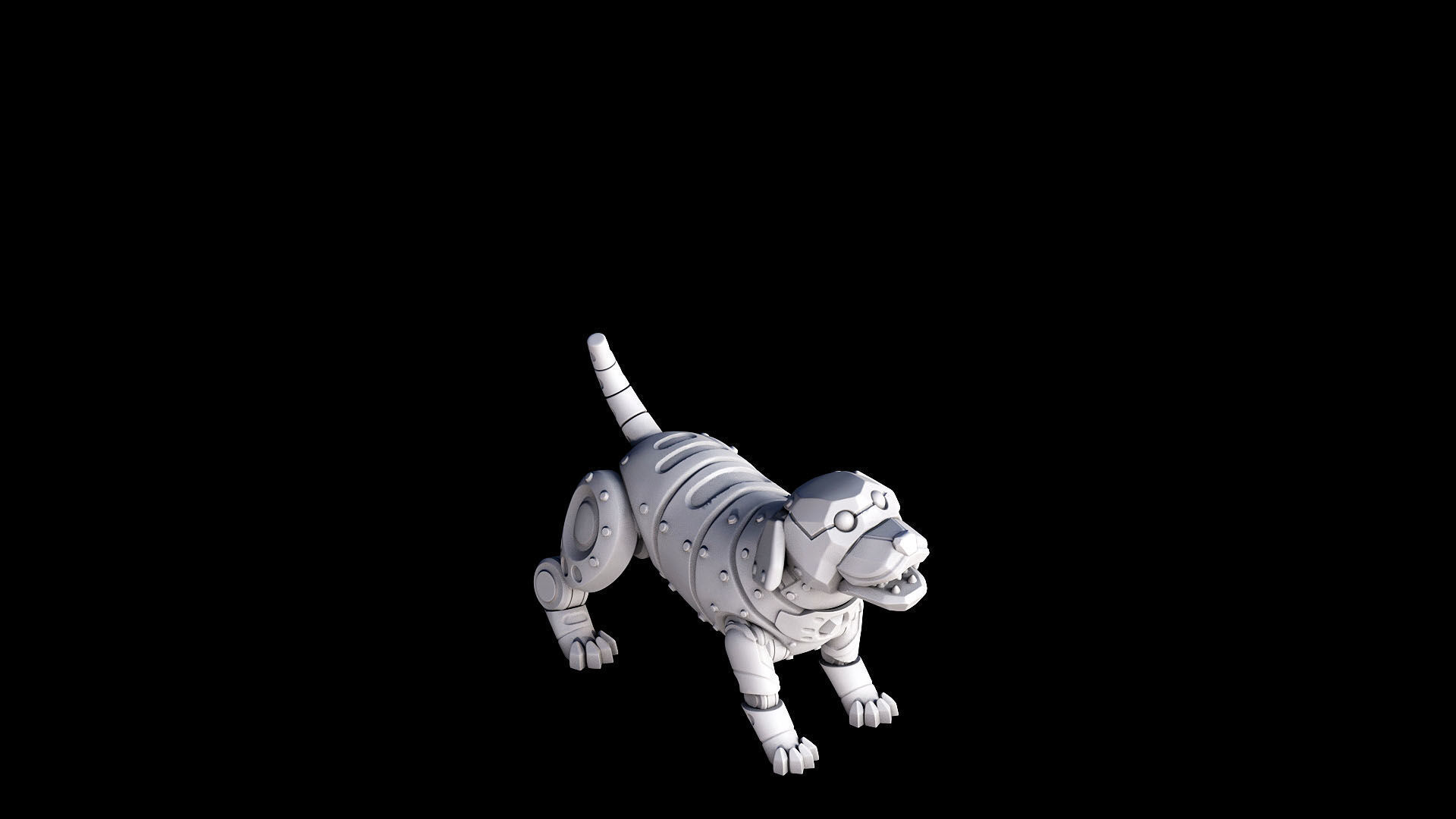 dog mechanimal 3D print model_1
