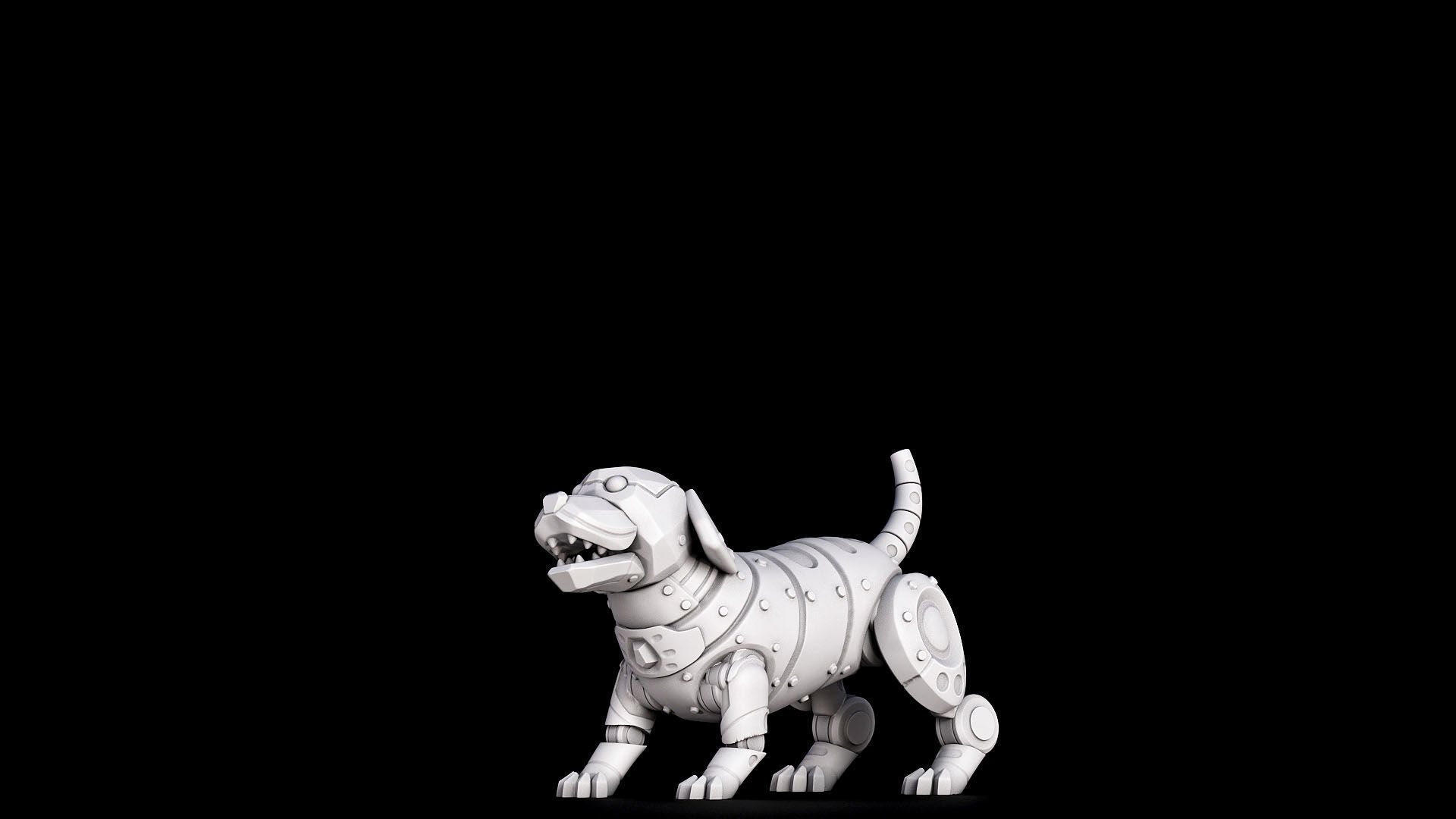 dog mechanimal 3D print model_2