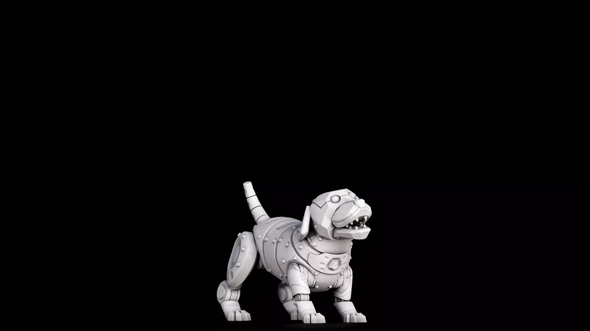 dog mechanimal 3D print model_0