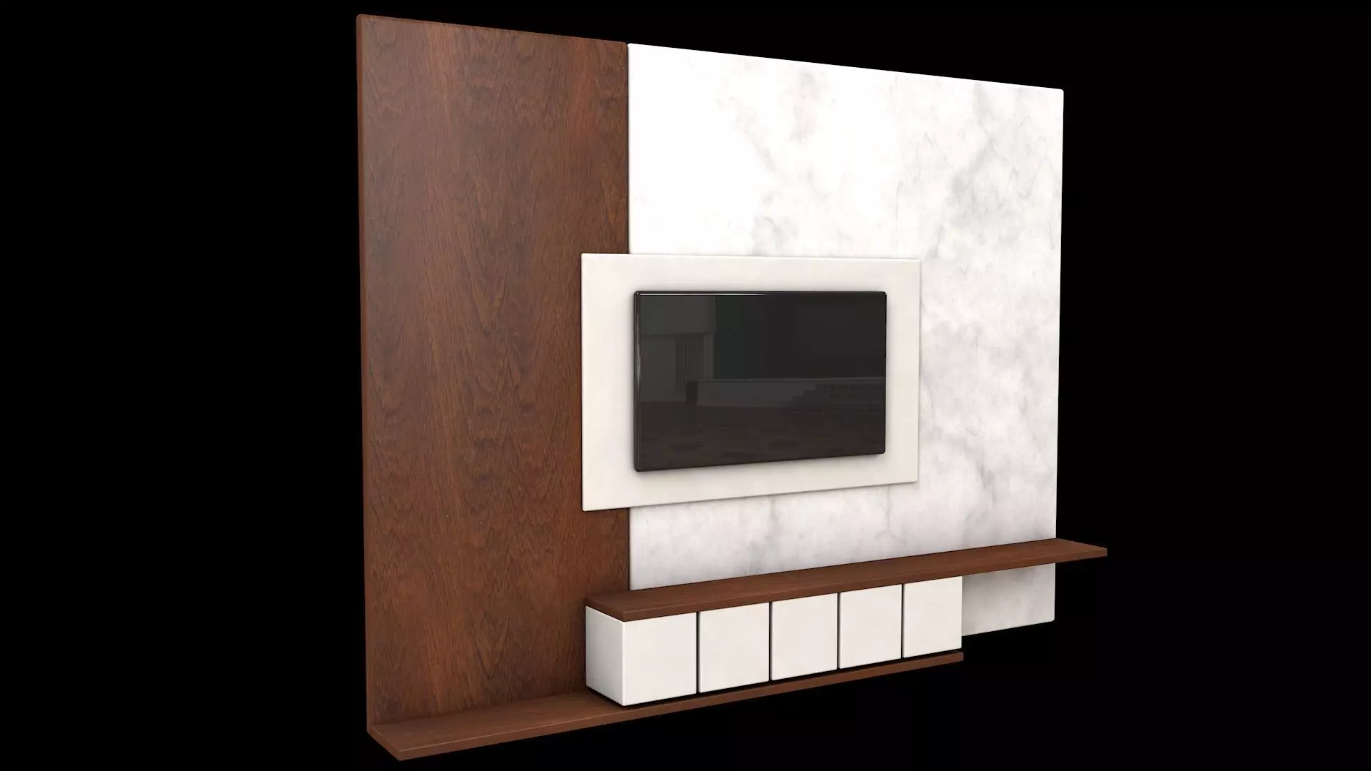 Entertainment Wall Free 3D model