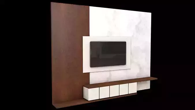 Entertainment Wall Free 3D model