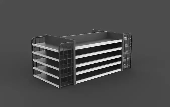 Supermarket Display Rack 3D model