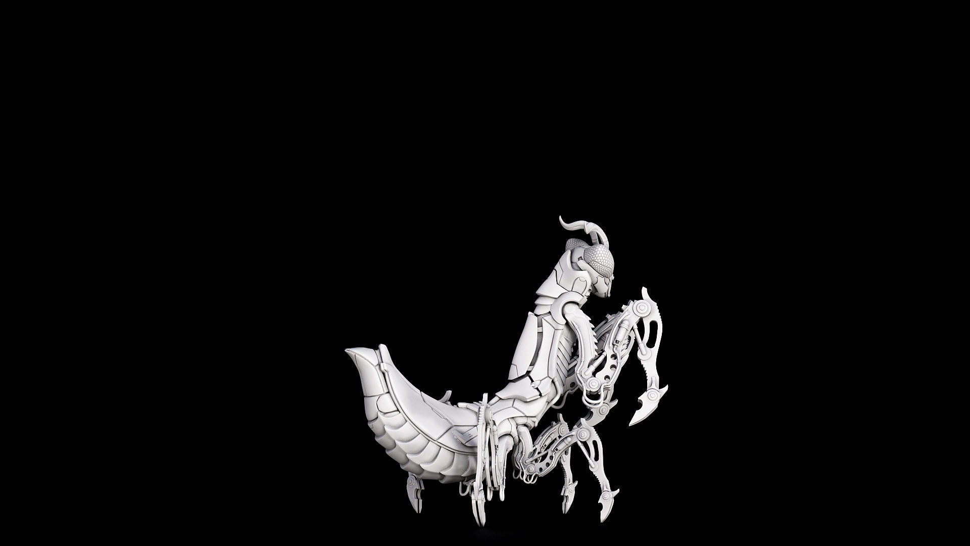 robo mantis mechanimal 3D print model_2