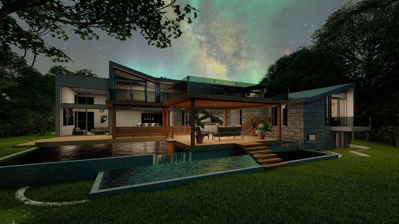 Casa Scene-villa-modern house 3D model_29