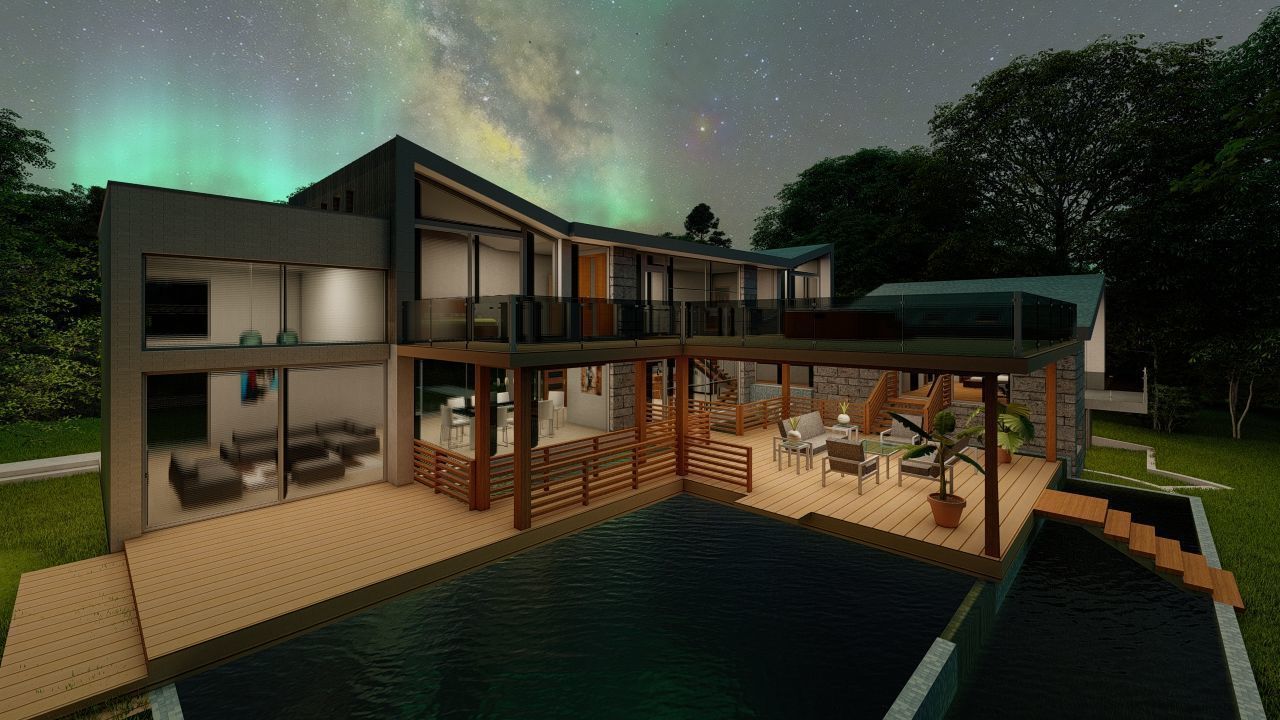 Casa Scene-villa-modern house 3D model_26