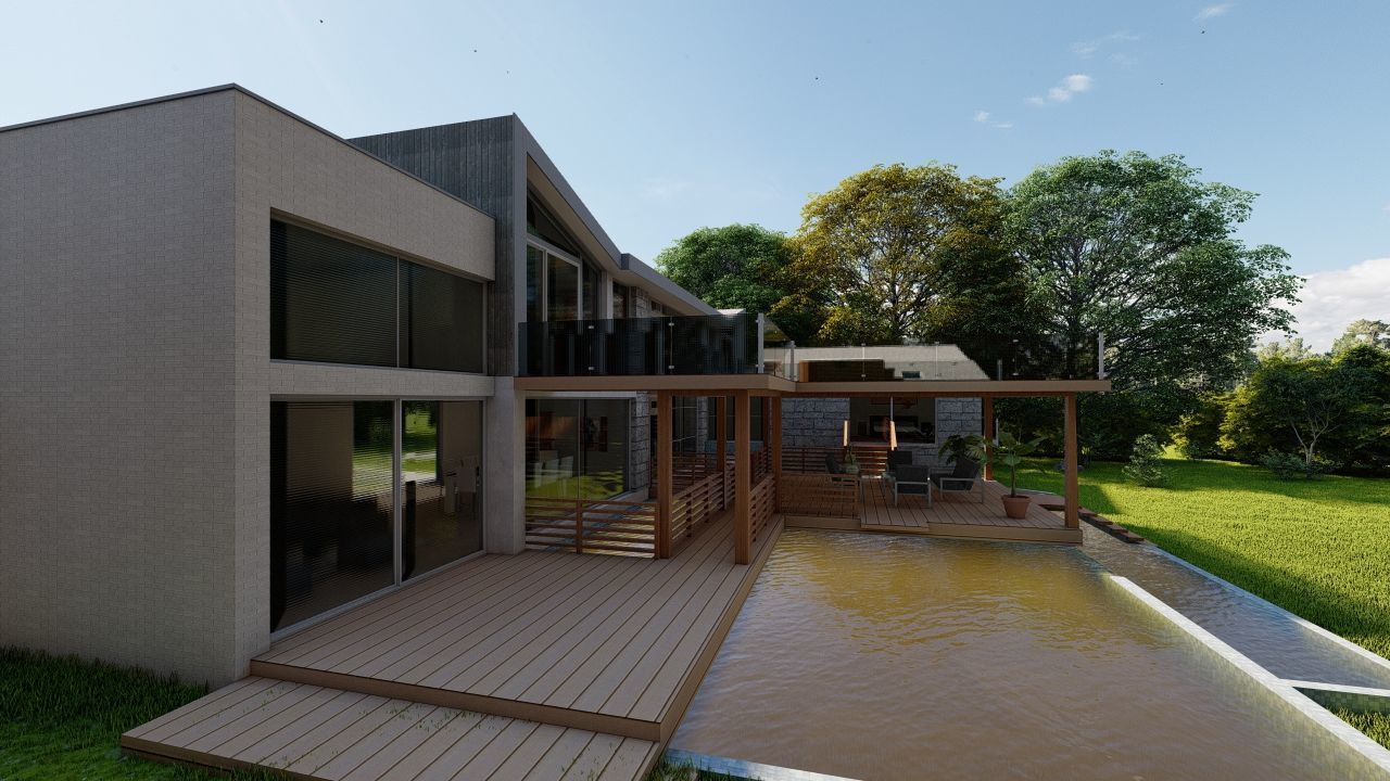 Casa Scene-villa-modern house 3D model_16