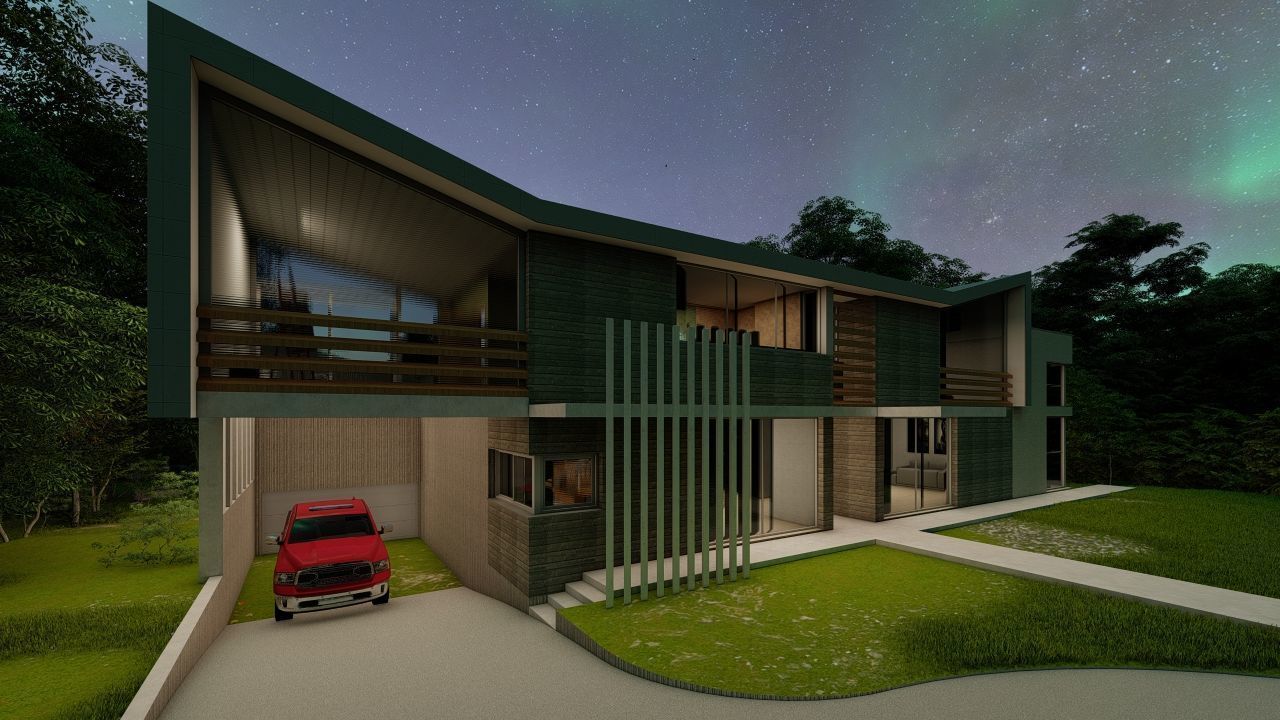 Casa Scene-villa-modern house 3D model_8