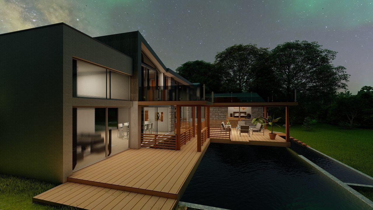 Casa Scene-villa-modern house 3D model_25