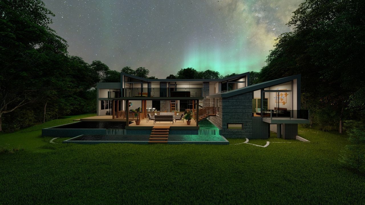 Casa Scene-villa-modern house 3D model_12