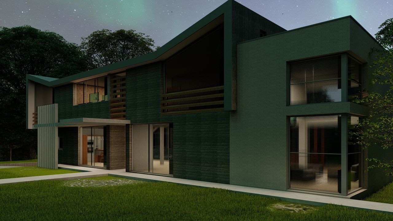 Casa Scene-villa-modern house 3D model_5