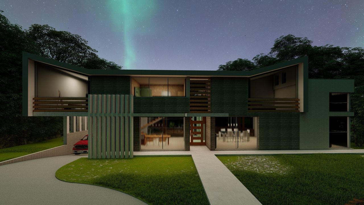 Casa Scene-villa-modern house 3D model_4