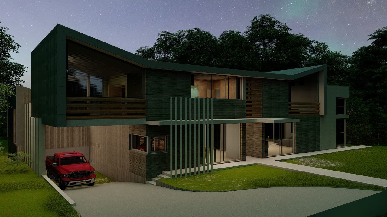 Casa Scene-villa-modern house 3D model_9