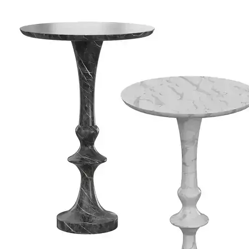 Polli Black Marble End Table