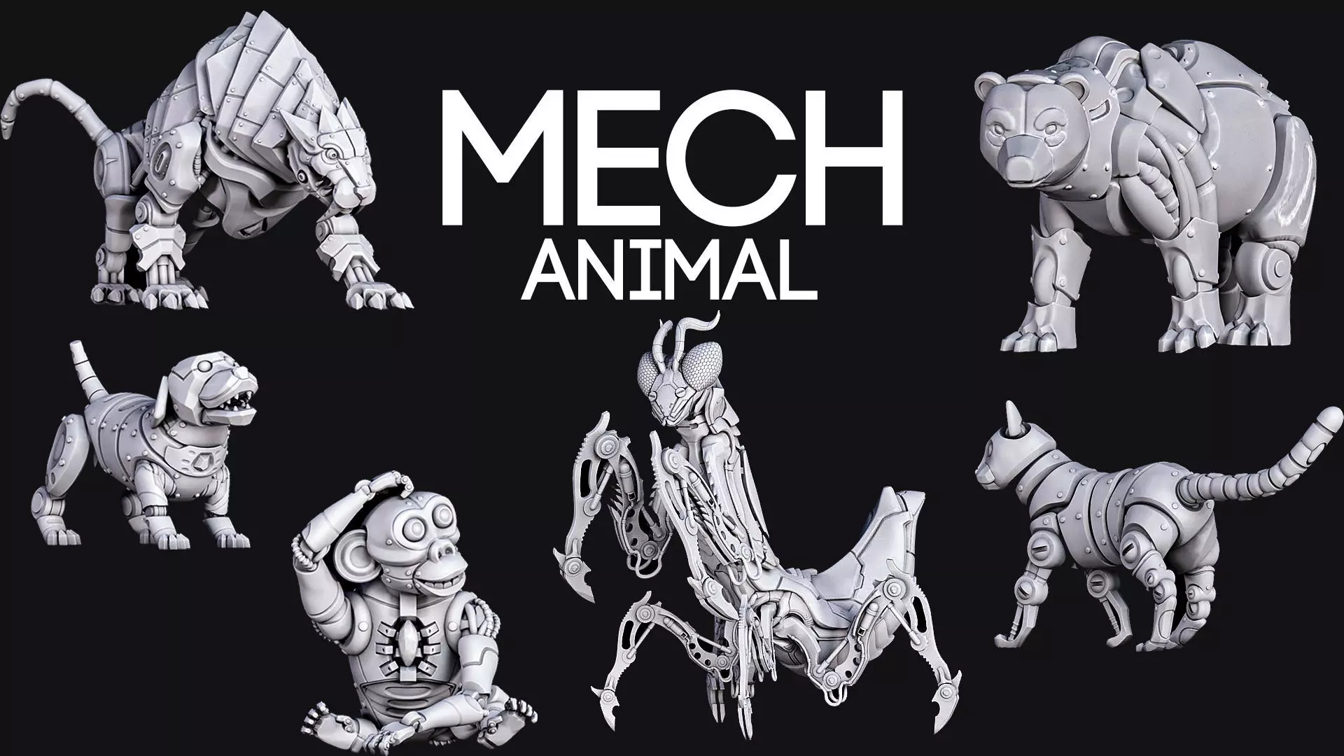 mech animal 3D Model Collection_0