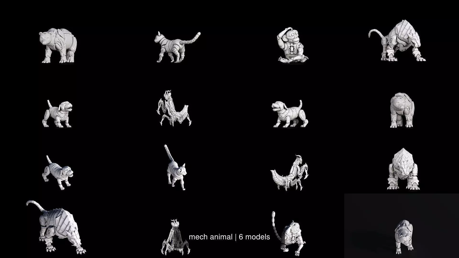 mech animal 3D Model Collection_1