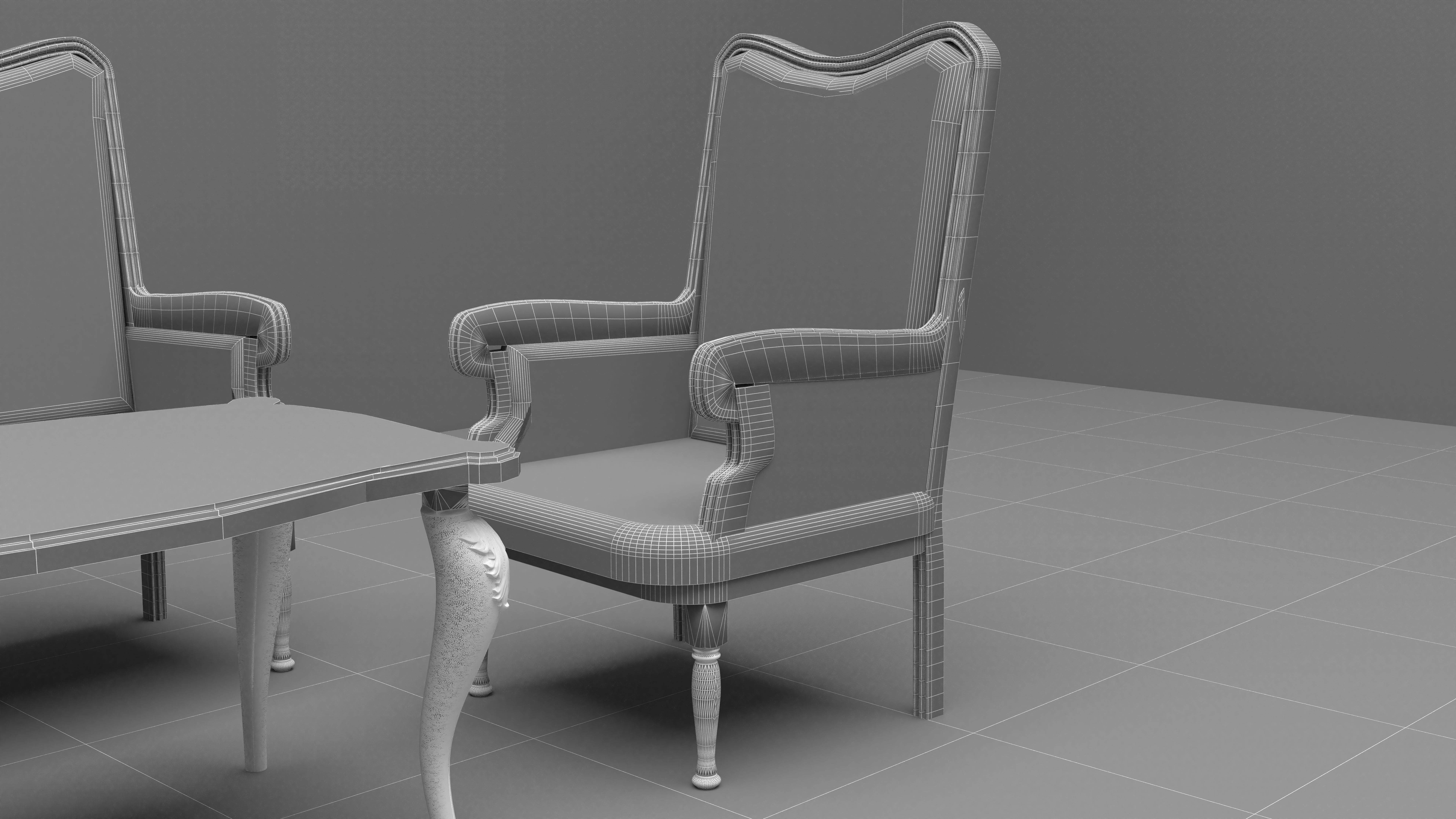 Living Room Sunset 3D model_10