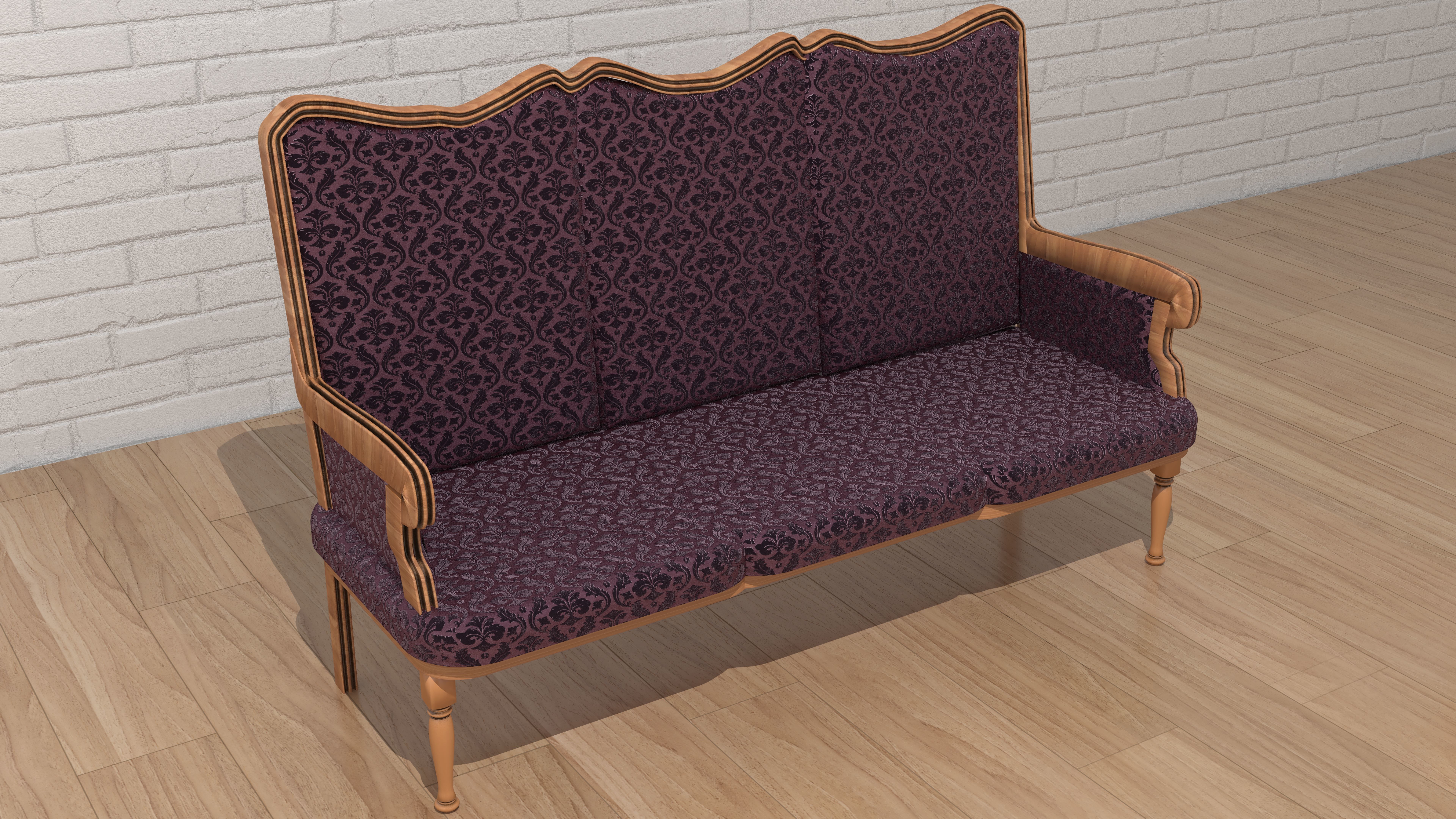 Living Room Sunset 3D model_4