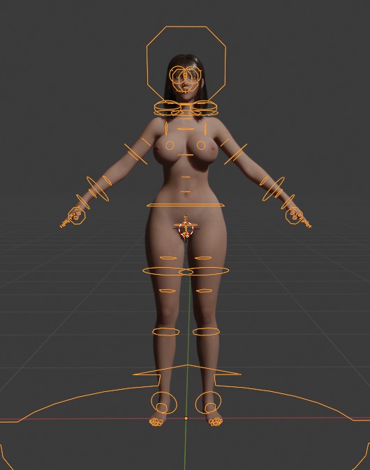 3D Nude Young Girl Low-poly 3D model_13